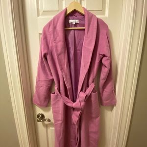 Pink long coat. Brand: New York& Company